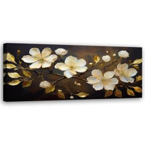 Obraz do salonu sypialni Feeby Kwiaty Białe na Gałęzi 120x40 cm 1 szt