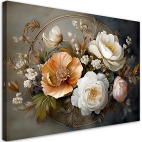 Obraz do salonu sypialni Feeby Kwiaty Botanika Liście 100x70 cm 1szt