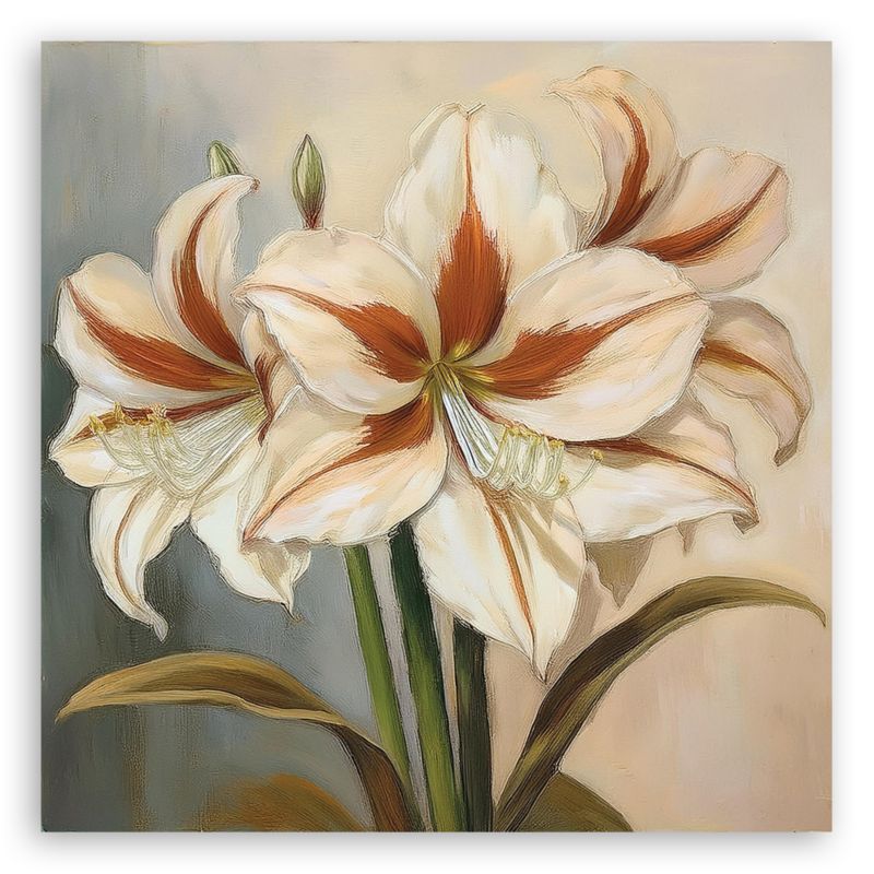 Obraz do salonu sypialni Feeby Kwiaty Lilie Natura 40x40 cm 1szt
