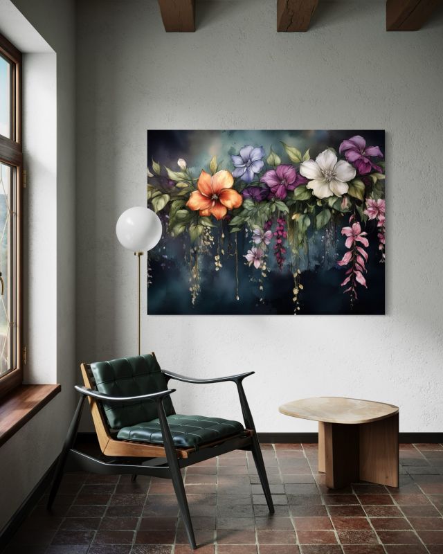 Obraz do salonu sypialni Feeby Kwiaty Rośliny Botanika 120x80 cm 1szt
