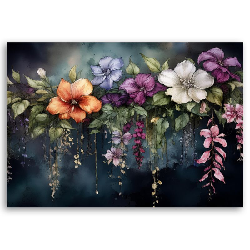 Obraz do salonu sypialni Feeby Kwiaty Rośliny Botanika 120x80 cm 1szt