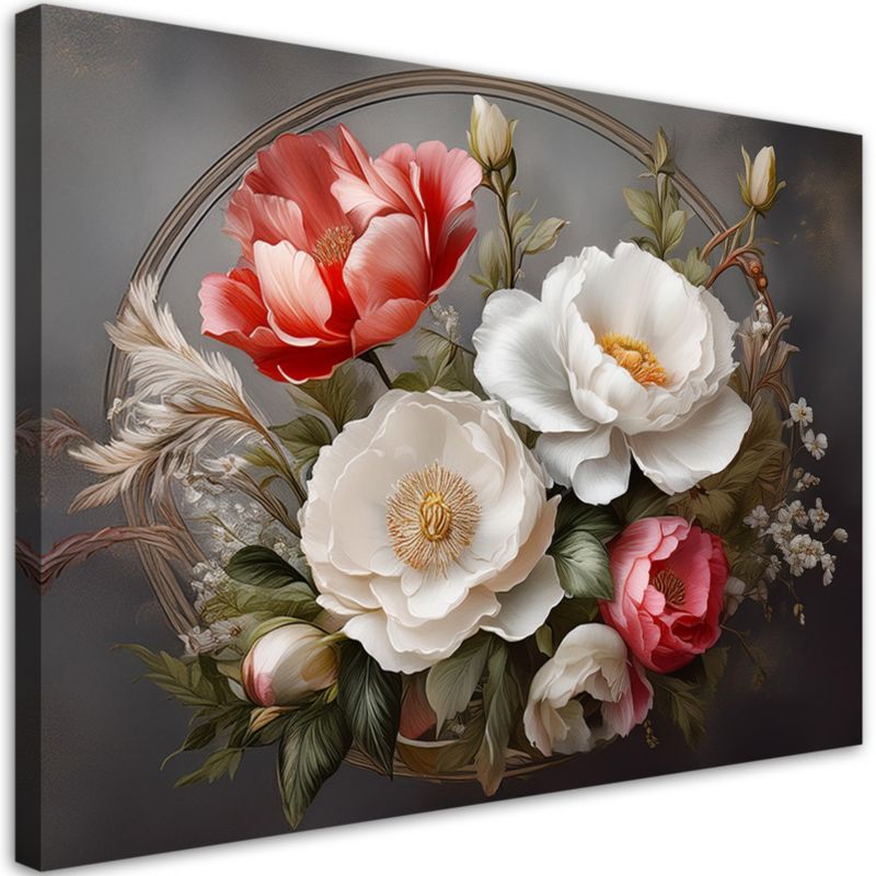 Obraz do salonu sypialni Feeby Kwiaty Shabby Chic 60x40 cm 1szt