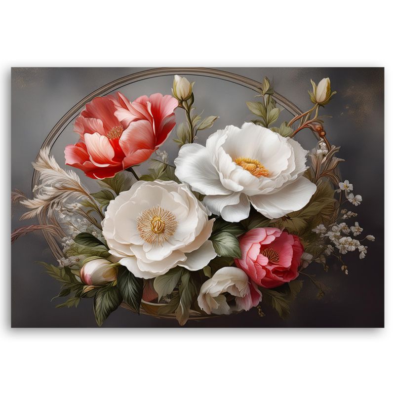 Obraz do salonu sypialni Feeby Kwiaty Shabby Chic 90x60 cm 1szt