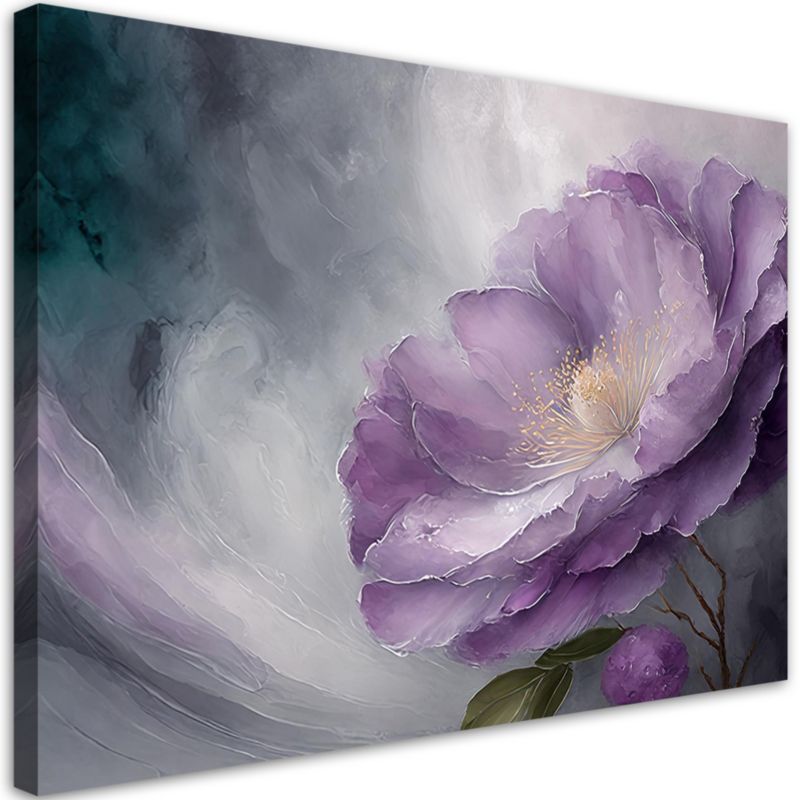 Obraz do salonu sypialni Feeby Kwitnący Kwiat Fioletowy 100x70 cm 1szt