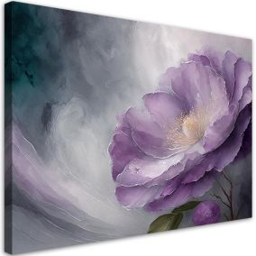 Obraz do salonu sypialni Feeby Kwitnący Kwiat Fioletowy 100x70 cm 1szt