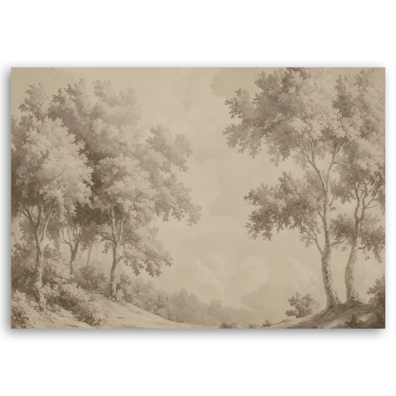 Obraz do salonu sypialni Feeby Las Drzewa Krajobraz Retro 100x70 cm 1szt