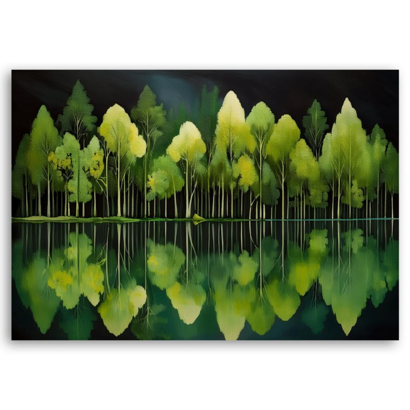 Obraz do salonu sypialni Feeby Las Natura Zielony Krajobraz 120x80 cm 1 szt