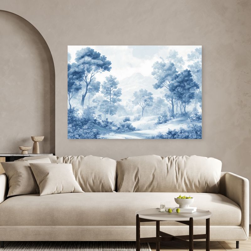Obraz do salonu sypialni Feeby Las Niebieski Krajobraz 60x40 cm 1szt
