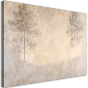 Obraz do salonu sypialni Feeby Las we Mgle Beżowy 120x80 cm 1szt