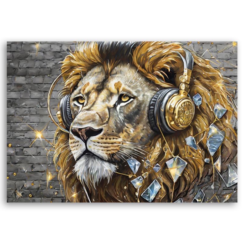Obraz do salonu sypialni Feeby Lew Dj Muzyka 100x70 cm 1szt
