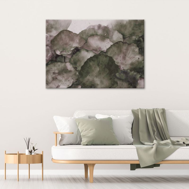 Obraz do salonu sypialni Feeby Liście Lotosu Akwarela 100x70 cm 1szt