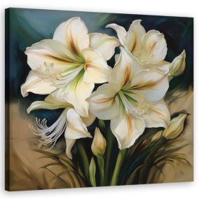 Obraz do salonu sypialni Feeby Lilie Bukiet Białych Kwiatów 30x30 cm 1szt