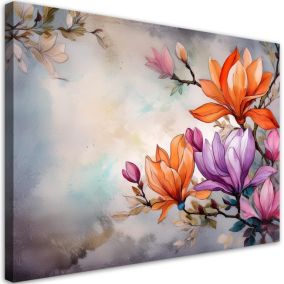 Obraz do salonu sypialni Feeby Magnolia Kwiat Abstrakcja 100x70 cm 1szt
