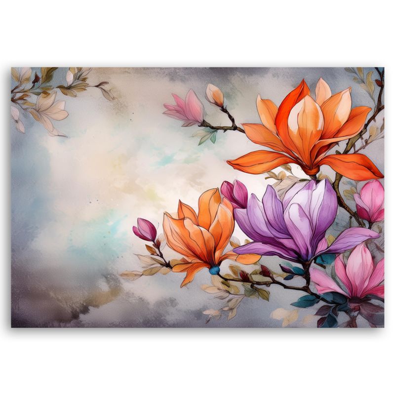 Obraz do salonu sypialni Feeby Magnolia Kwiat Abstrakcja 100x70 cm 1szt