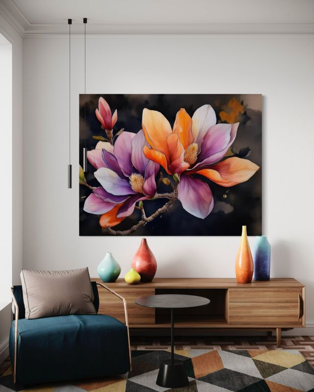 Obraz do salonu sypialni Feeby Magnolia Natura 120x80 cm 1szt