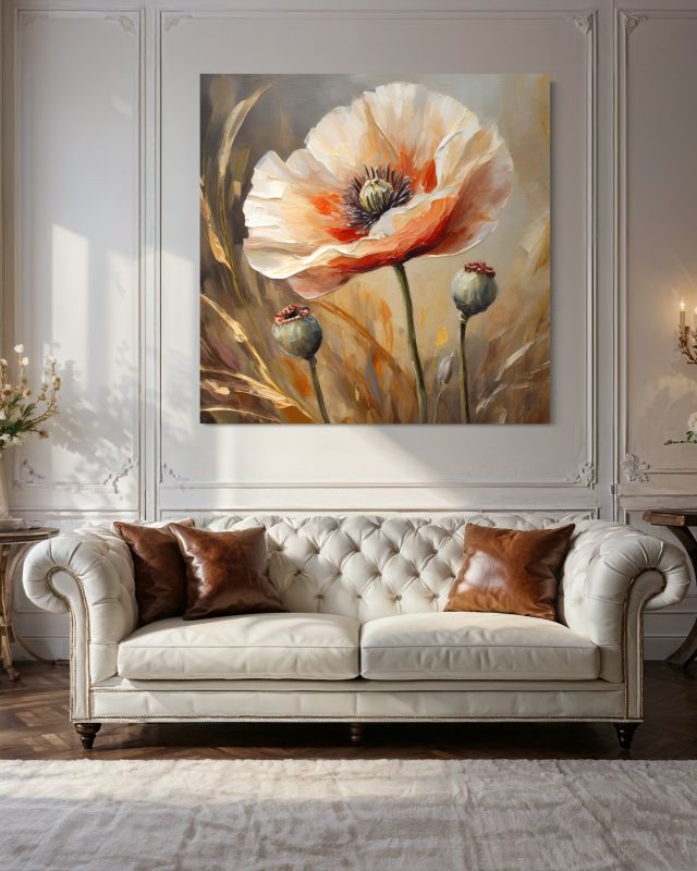 Obraz do salonu sypialni Feeby Maki jak malowane 60x60 cm 1szt