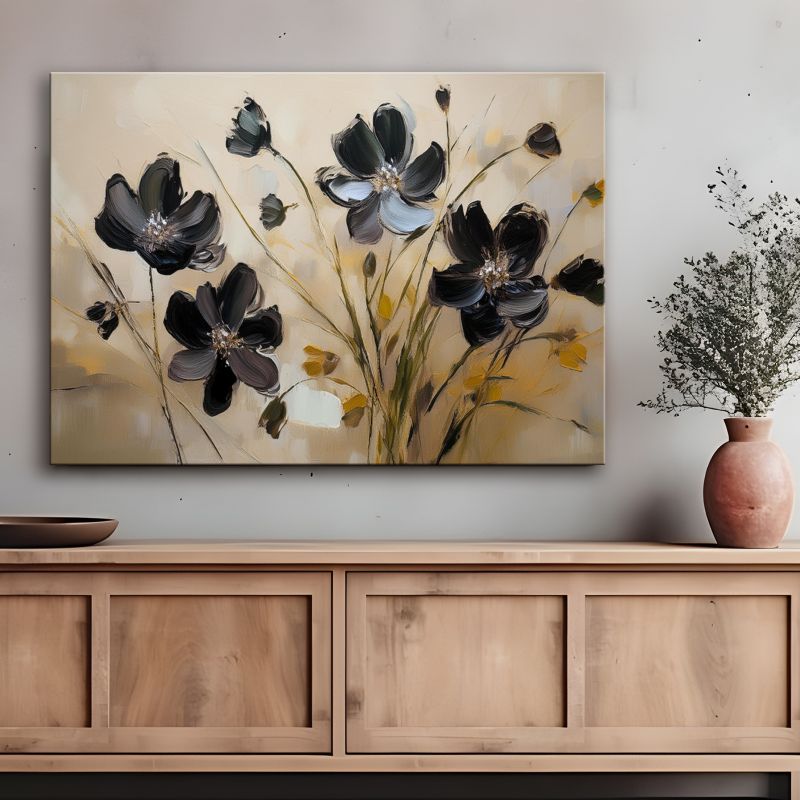 Obraz do salonu sypialni Feeby Malowane Kwiaty Maki 60x40 cm 1 szt