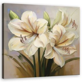 Obraz do salonu sypialni Feeby Malowany Kwiat Lilii 40x40 cm 1szt