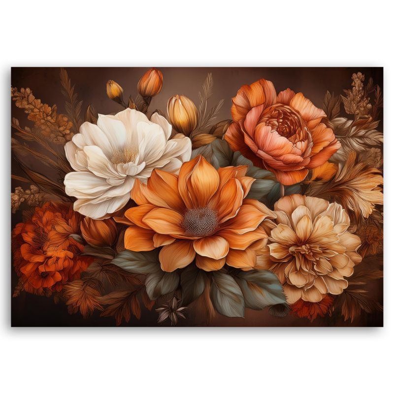 Obraz do salonu sypialni Feeby Natura Botanika Pomarańczowe 100x70 cm 1szt