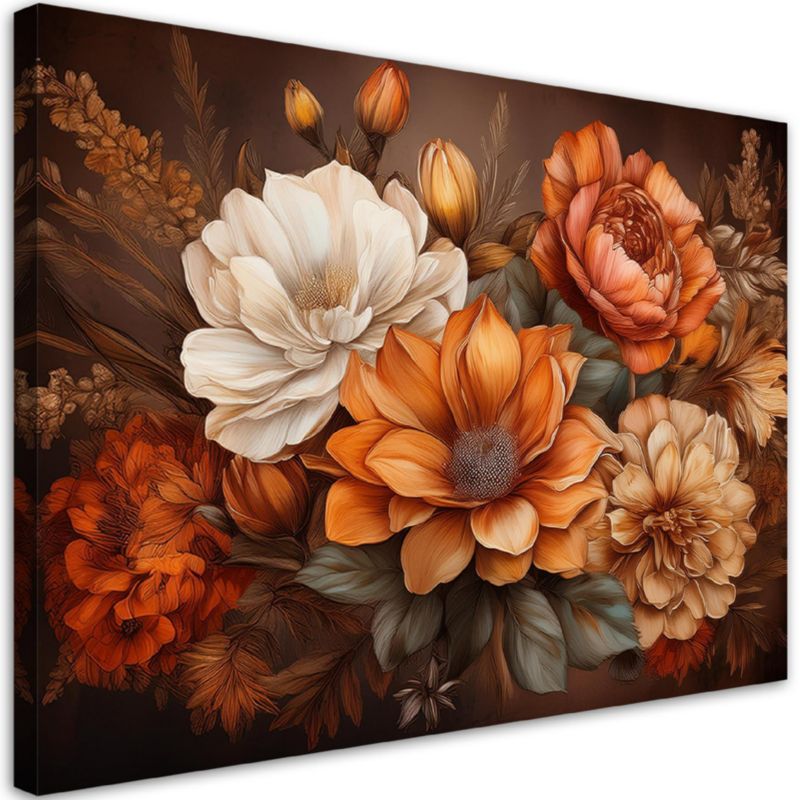 Obraz do salonu sypialni Feeby Natura Botanika Pomarańczowe 120x80 cm 1szt
