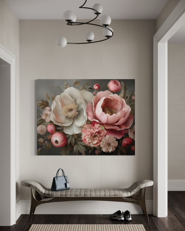 Obraz do salonu sypialni Feeby Natura Kwiaty Różowe 90x60 cm 1szt