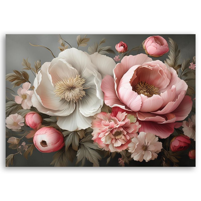 Obraz do salonu sypialni Feeby Natura Kwiaty Różowe 90x60 cm 1szt