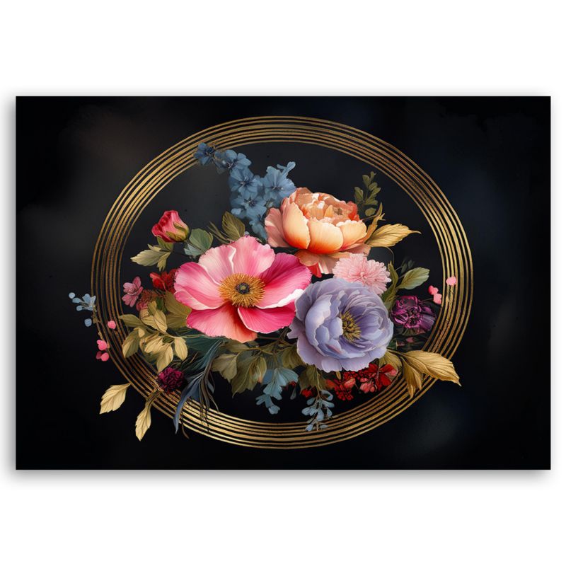 Obraz do salonu sypialni Feeby Natura Liście Kwiaty Bukiet 120x80 cm 1szt