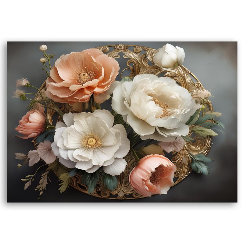 Obraz do salonu sypialni Feeby Naturalne Kwiaty Glamour 100x70 cm 1szt