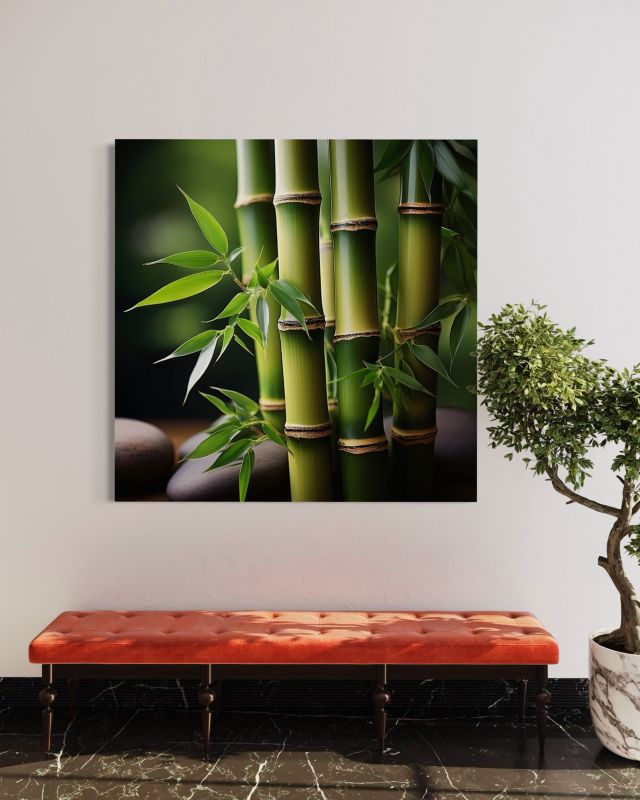 Obraz do salonu sypialni Feeby Orientalny Bambus Zen 30x30 cm 1szt