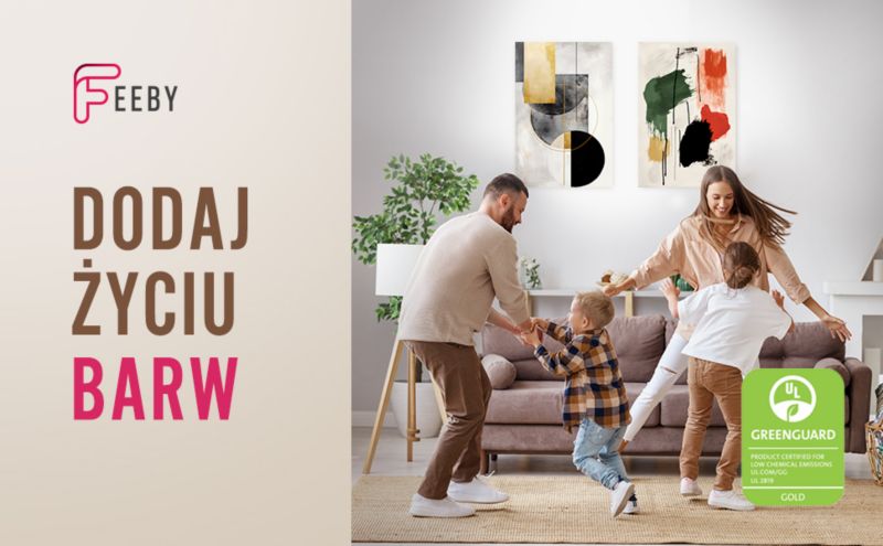 Obraz do salonu sypialni Feeby Papuga Ptaki Beżowy 50x50 cm 1szt