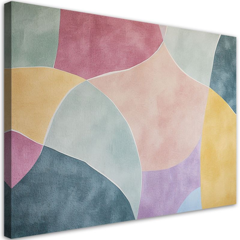 Obraz do salonu sypialni Feeby Pastelowa Abstrakcja Retro 60x40cm 1szt