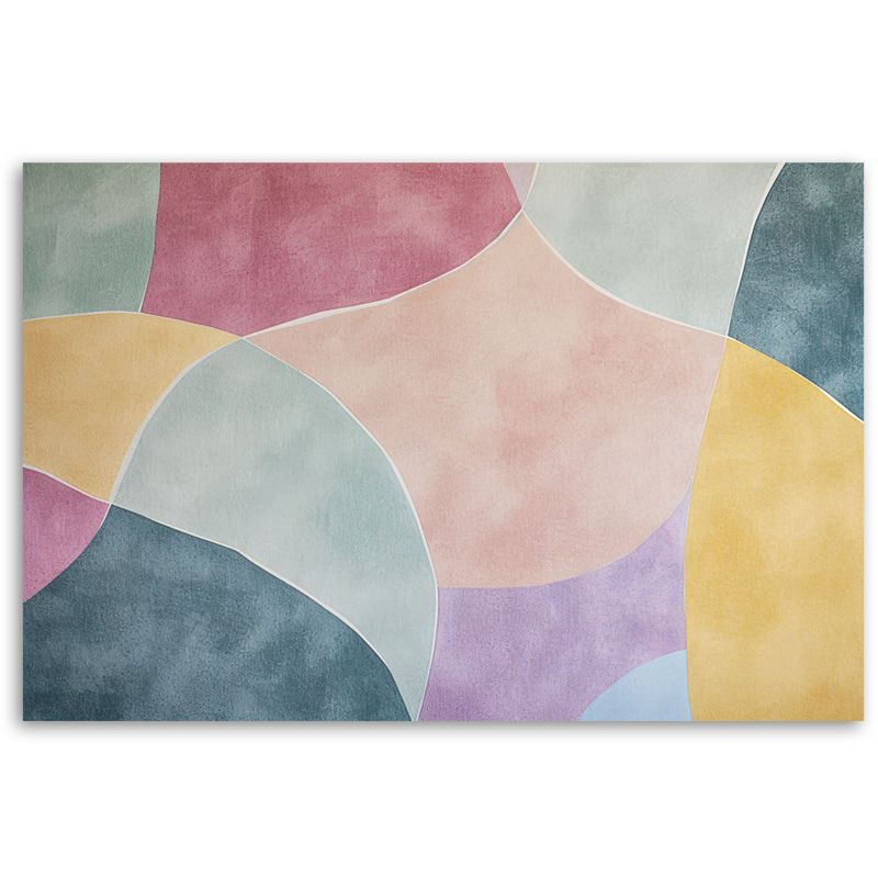 Obraz do salonu sypialni Feeby Pastelowa Abstrakcja Retro 60x40cm 1szt