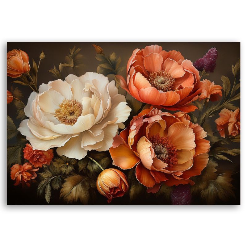 Obraz do salonu sypialni Feeby Piwonie Kwiaty Shabby Chic 60x40 cm 1szt