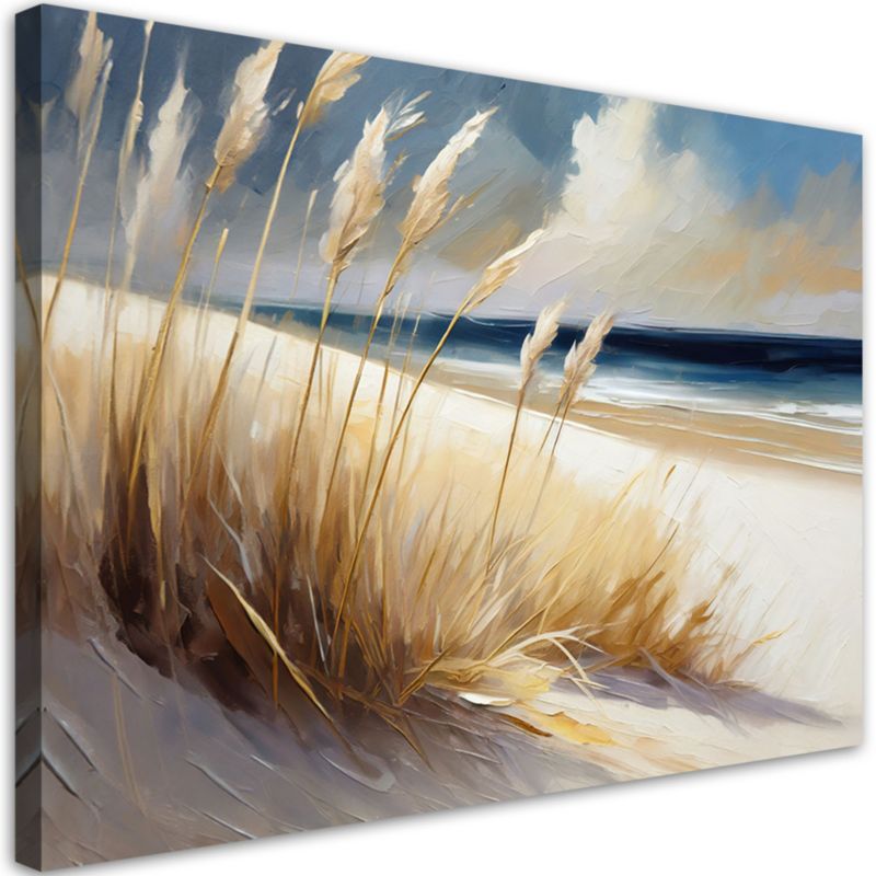 Obraz do salonu sypialni Feeby Plaża Morze Wydmy Pejzaż 100x70 cm 1szt