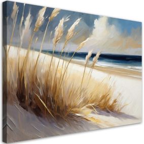 Obraz do salonu sypialni Feeby Plaża Morze Wydmy Pejzaż 100x70 cm 1szt