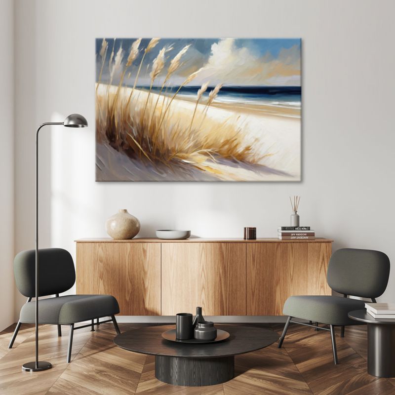 Obraz do salonu sypialni Feeby Plaża Morze Wydmy Pejzaż 100x70 cm 1szt