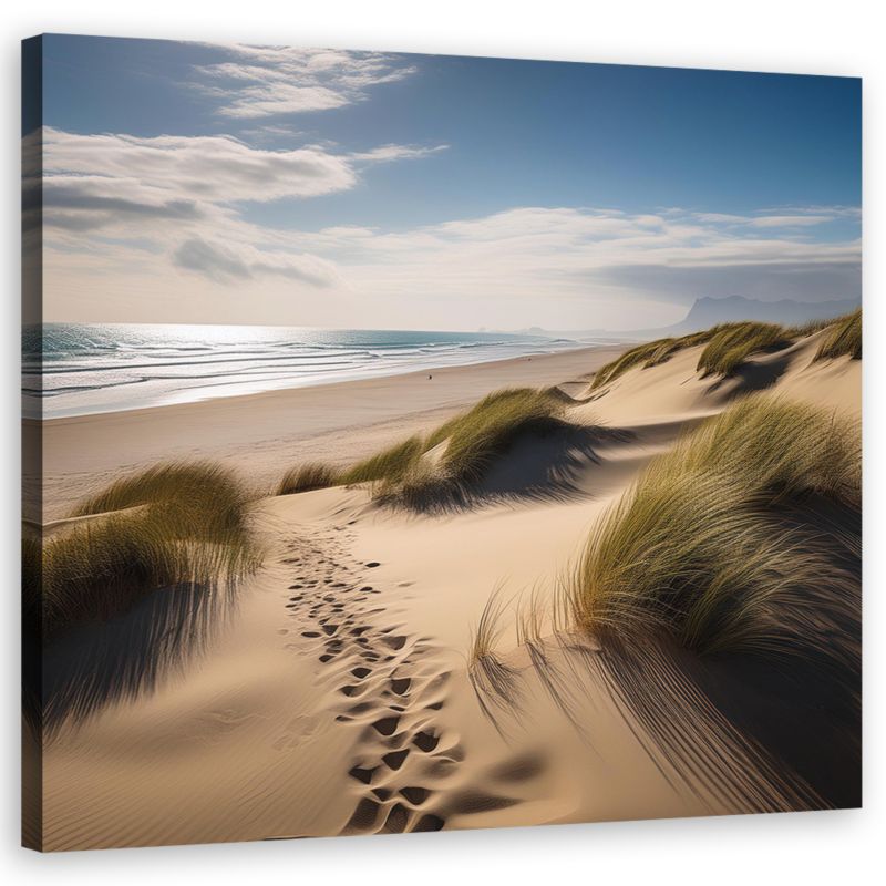 Obraz do salonu sypialni Feeby Plaża Morze Wydmy Pejzaż 30x30 cm 1szt