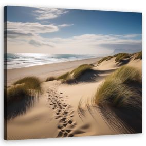 Obraz do salonu sypialni Feeby Plaża Morze Wydmy Pejzaż 30x30 cm 1szt