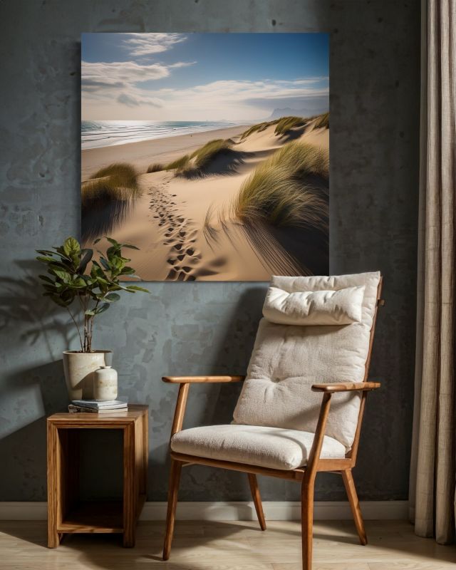 Obraz do salonu sypialni Feeby Plaża Morze Wydmy Pejzaż 30x30 cm 1szt