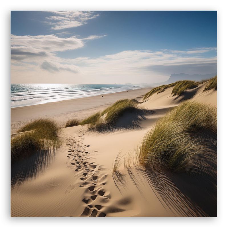 Obraz do salonu sypialni Feeby Plaża Morze Wydmy Pejzaż 30x30 cm 1szt