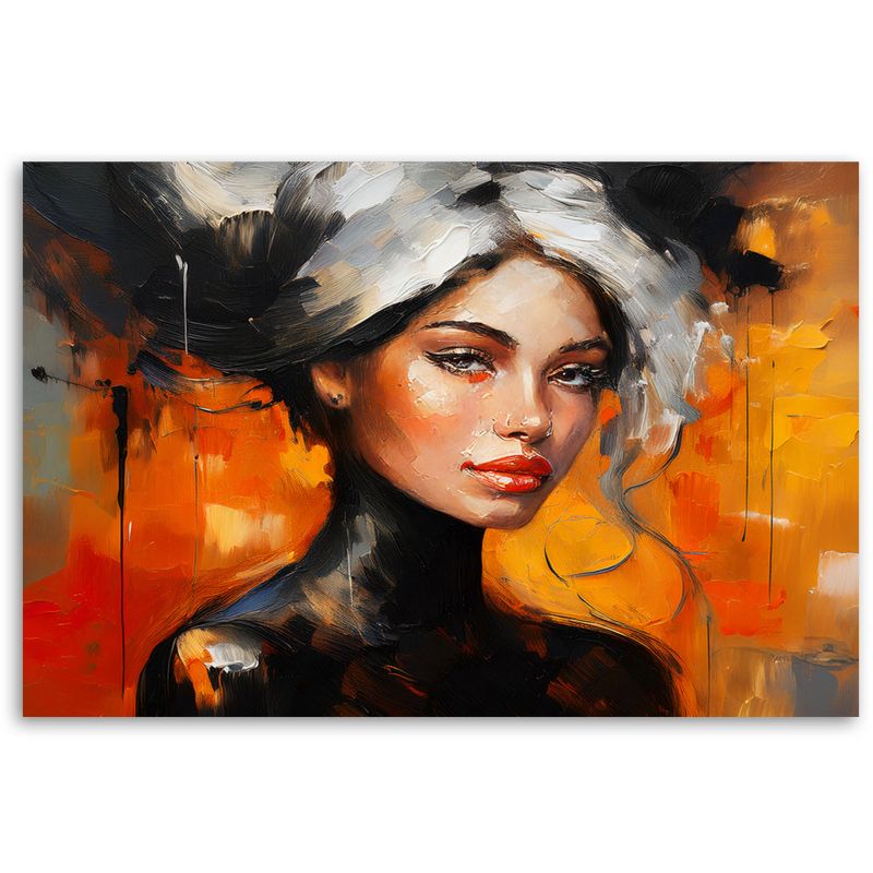 Obraz do salonu sypialni Feeby Portret Kobiety Glamour Kolorowy 60x40 cm 1szt