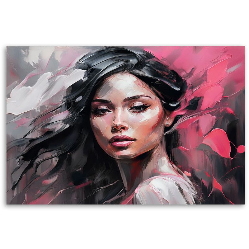 Obraz do salonu sypialni Feeby Portret Kobiety Glamour Różowy 100x70 cm 1szt