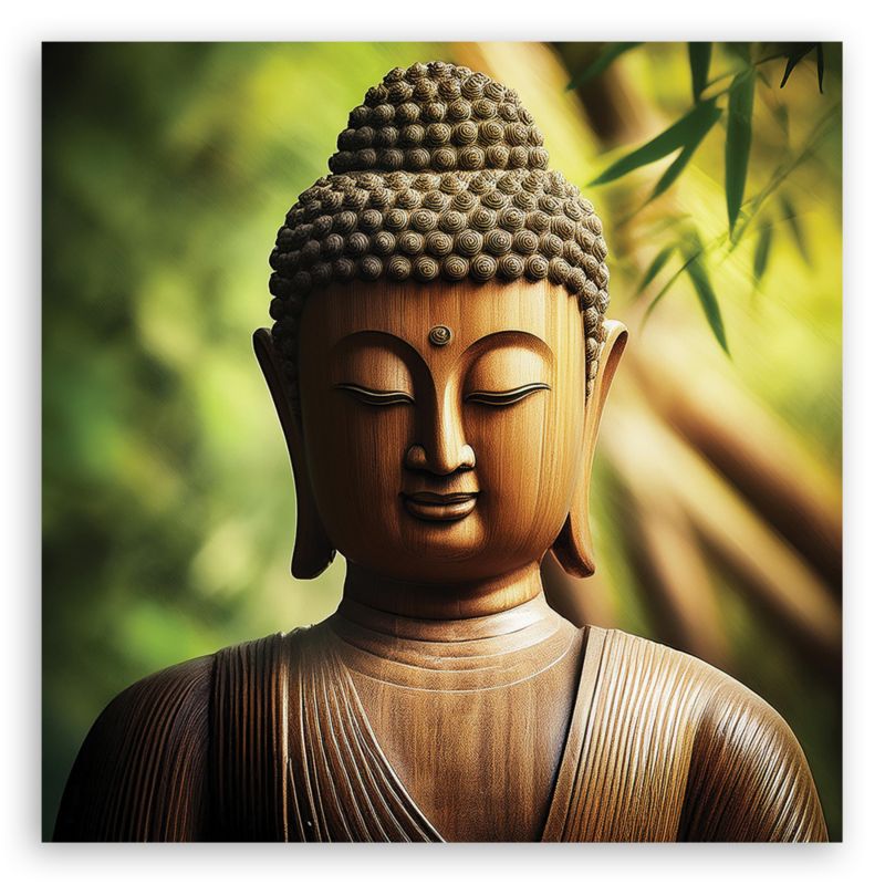 Obraz do salonu sypialni Feeby Posąg Buddy Zen 40x40 cm 1szt