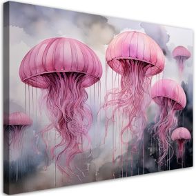 Obraz do salonu sypialni Feeby Różowa Meduza 60x40 cm 1szt