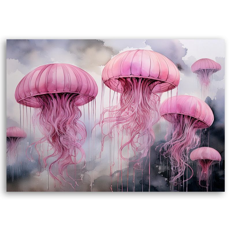 Obraz do salonu sypialni Feeby Różowa Meduza 60x40 cm 1szt