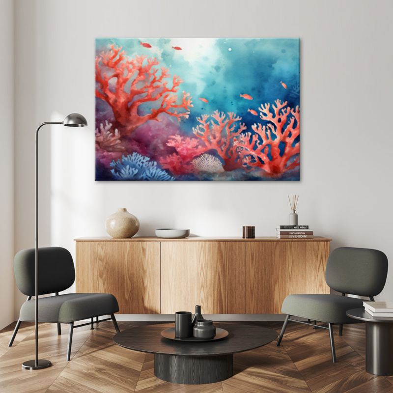 Obraz do salonu sypialni Feeby Rafa Koralowa Czerwony 60x40 cm 1szt