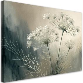 Obraz do salonu sypialni Feeby Rośliny Botanika w Beżu 120x80 cm 1szt