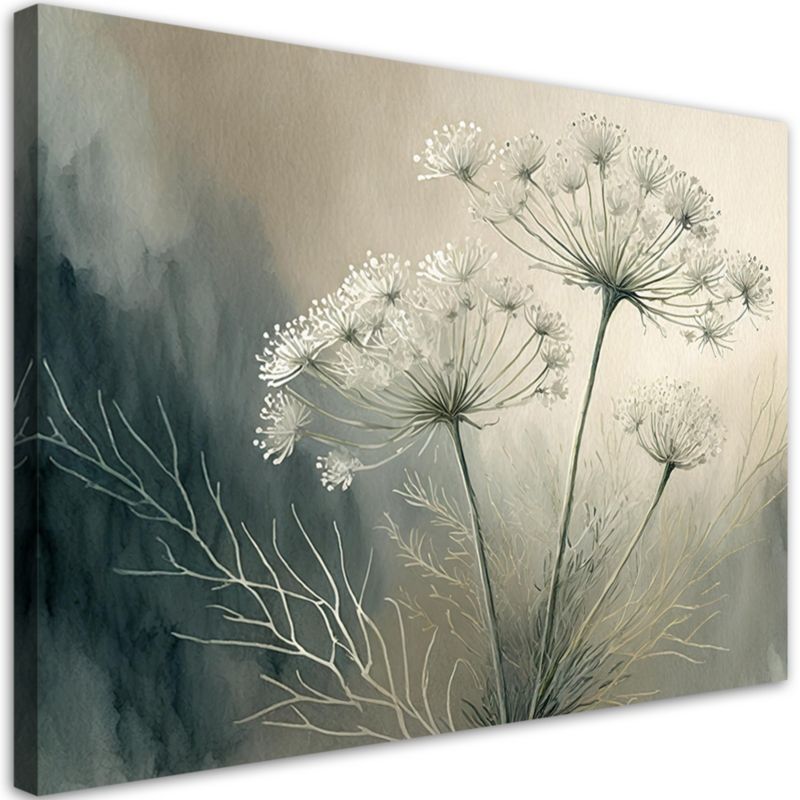 Obraz do salonu sypialni Feeby Rośliny Botanika w Beżu 60x40 cm 1szt