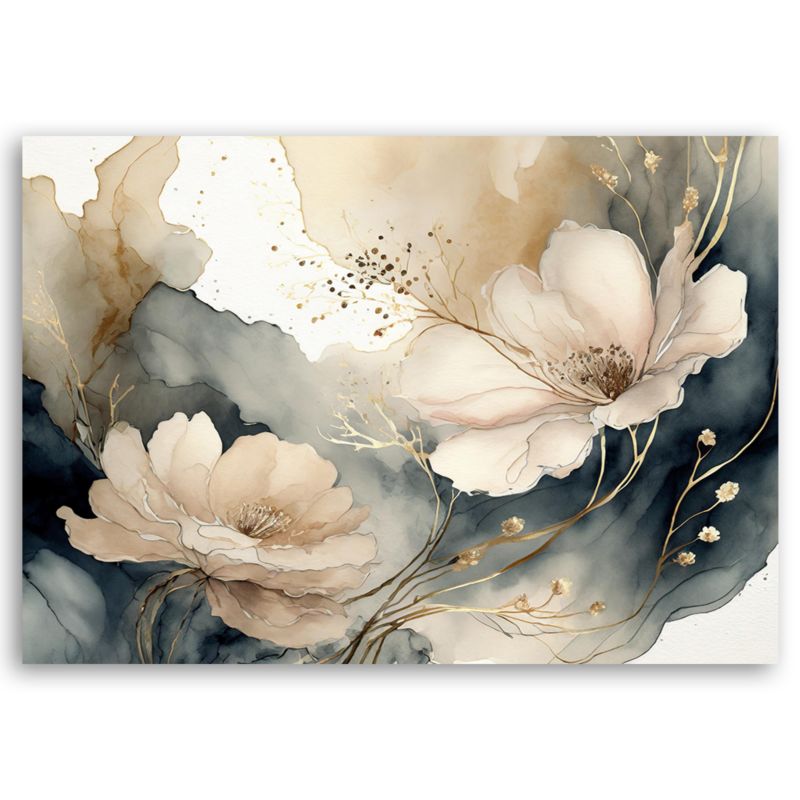 Obraz do salonu sypialni Feeby Rośliny Botanika w Beżu 60x40 cm 1szt