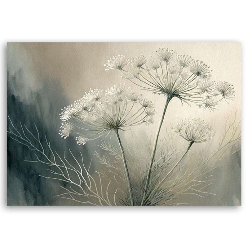 Obraz do salonu sypialni Feeby Rośliny Botanika w Beżu 60x40 cm 1szt